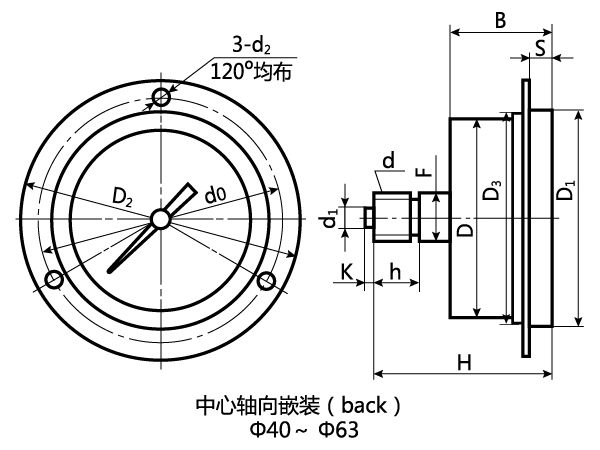 ZT-中心軸向帶前法蘭邊嵌裝式（V）